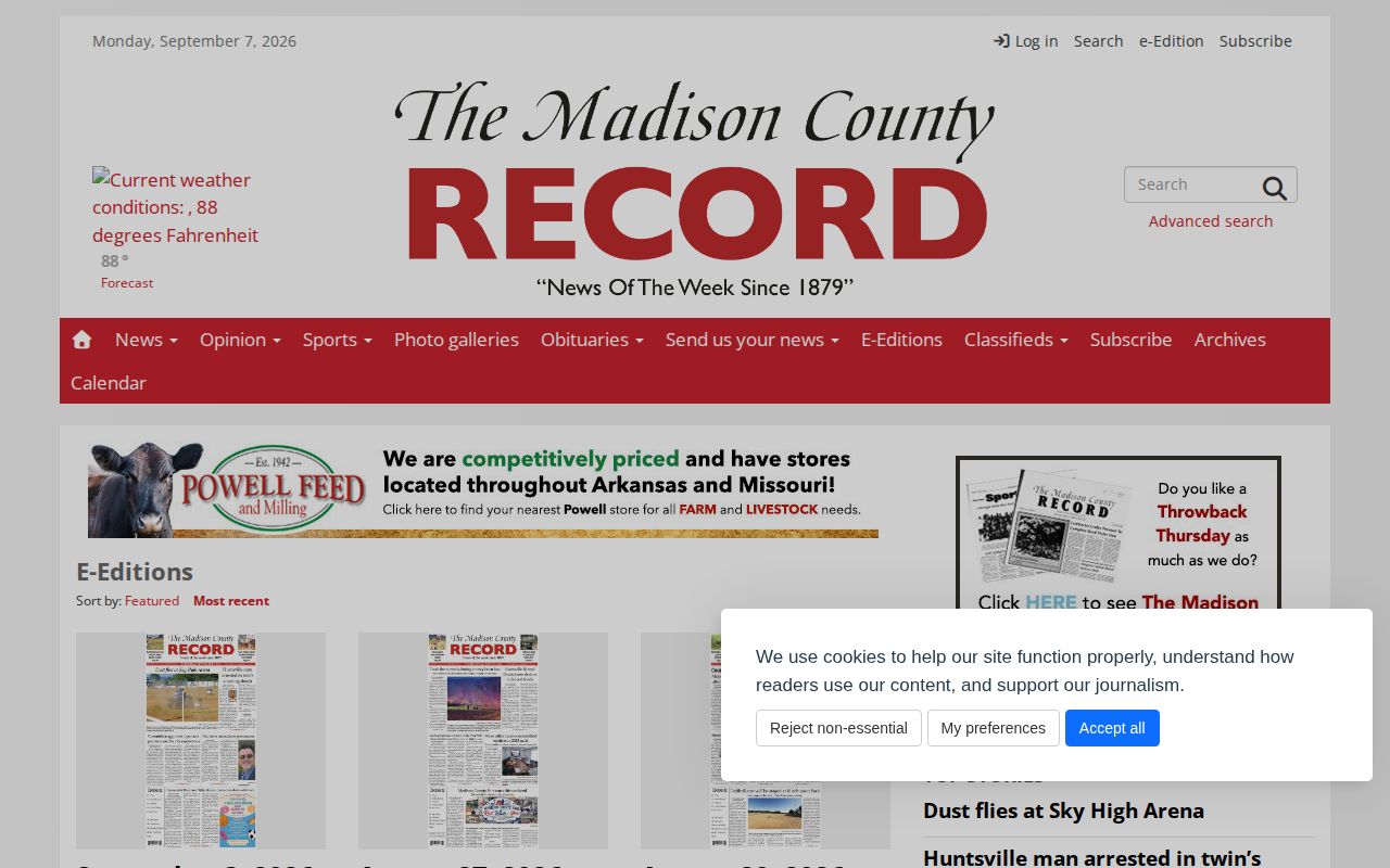 Madison County weekly arrest log e-editions source